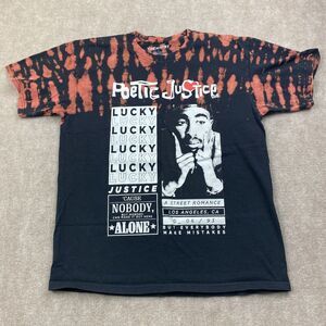 Tupac Shirt Mens Size L Poetic Justice Black Red Tie Dye Shirt Chemistry 2Pac